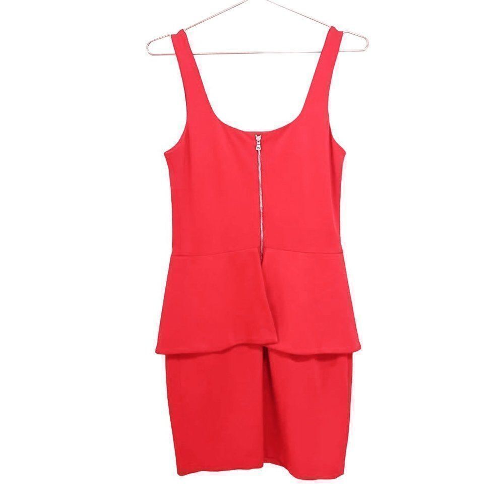 NWT CUT25 by Yigal Azrouel Red Peplum Ponte Knit Tank Dress Retail $385 - Picture 8 of 10
